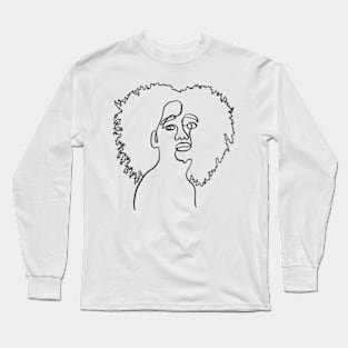 Abstract black women Long Sleeve T-Shirt